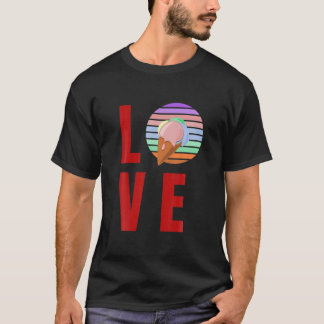 T-shirt I Love Ice Cream Cone Silhouette