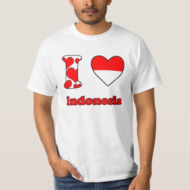 T-shirt I love Indonesia (Devant)