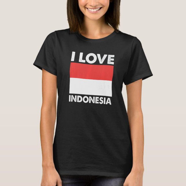 T-shirt I Love Indonesia I Heart Indonesia Family Travel I (Devant)