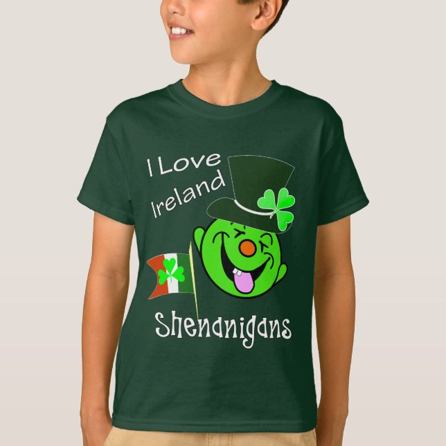 T-shirt I Love Ireland Funny Shenanigans St Patrick's (Devant)