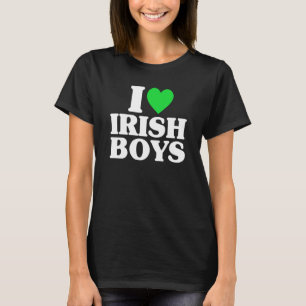 T-shirt I Love Irish Boys St Patrick's Day Heart Shamrock