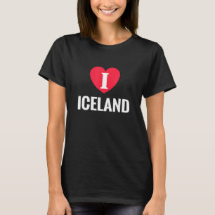 T-shirt I Love Islande Patriotic Home Pays Voyage