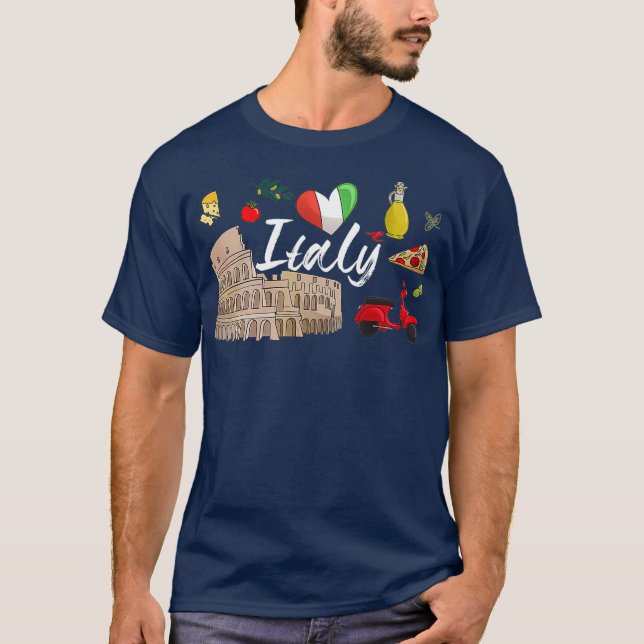 T-shirt I Love Italie et tout Italie Culture cadeau (Devant)