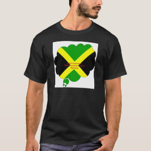 T-shirt I Love Jamaica Text on Flag Art Print