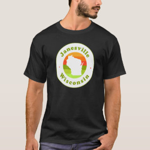 T-shirt I Love Janesville Wisconsin Wi-Fi Souvenir