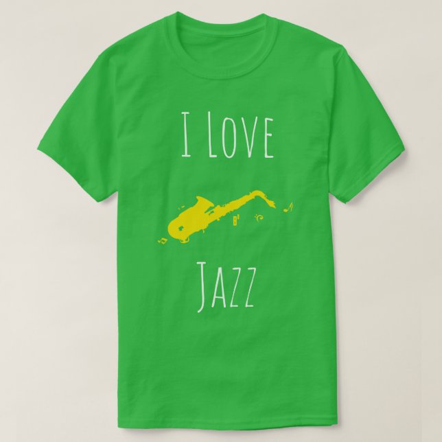 T-shirt I Love jazz (Design devant)