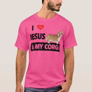T-shirt I Love Jesus and My Corgi Christian Pet Parents We