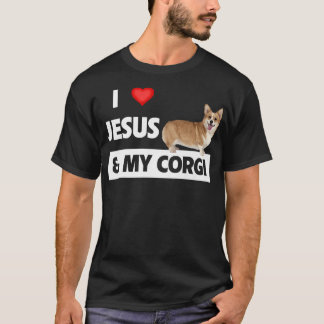 T-shirt I Love Jesus and My Corgi Christian Pet Parents We
