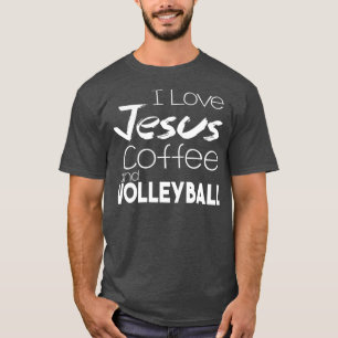 T-shirt I Love Jesus Café et Volleyball Sport Volley