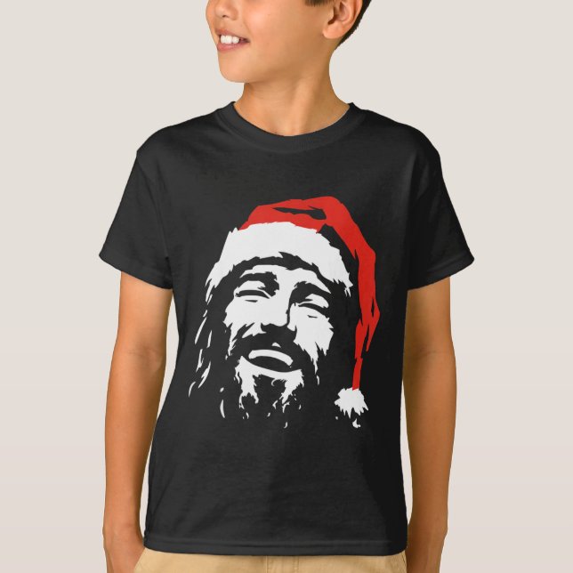 T-shirt I Love Jesus Christmas Green  (Devant)