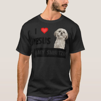 T-shirt I Love Jesus et My Shih Tzu Maman Papa Christian C
