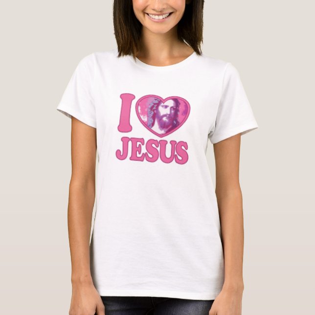 T-shirt i love jesus - heart (Devant)
