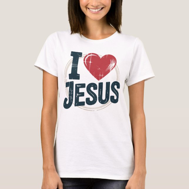 T-shirt I Love Jésus Vintage (Devant)