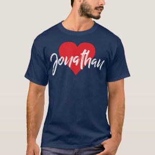 T-shirt I Love Jonathan First Nom T I Heart Named