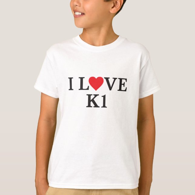 T-shirt I Love K1 (Devant)