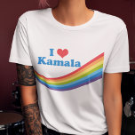 T-shirt I Love Kamala Cute Election Rainbow<br><div class="desc">Un beau t-shirt arc-en-ciel Kamala Harris pour l'élection de 2024 qui dit I Love Kamala. Soutien mignon et coloré à notre vice-président.</div>