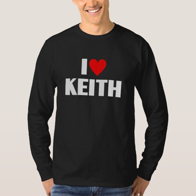 T-shirt I Love Keith I Heart Keith (Devant)