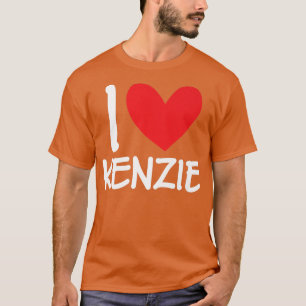 T-shirt I Love Kenzie Nom Fille Personnalisée Femme BFF Fr