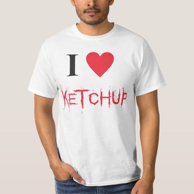 T-shirt I love ketchup (Devant)