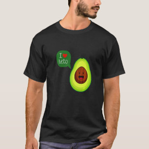 T-shirt I Love Keto Avocado Citation Keto and Vegan Diets