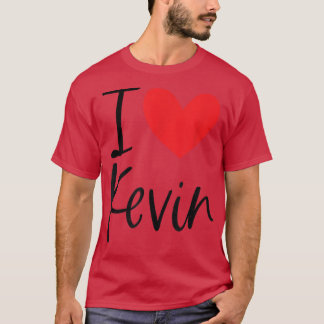 T-shirt I Love Kevin Nom Coeur Personnalisé Hommes Guy BFF