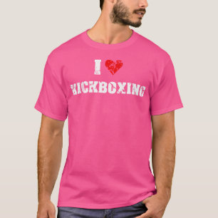 T-shirt I Love Kickboxing Fitness Fitness Pour