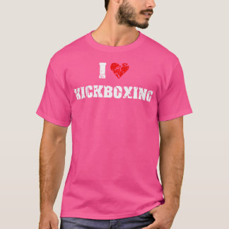 T-shirt I Love Kickboxing Fitness Fitness Pour
