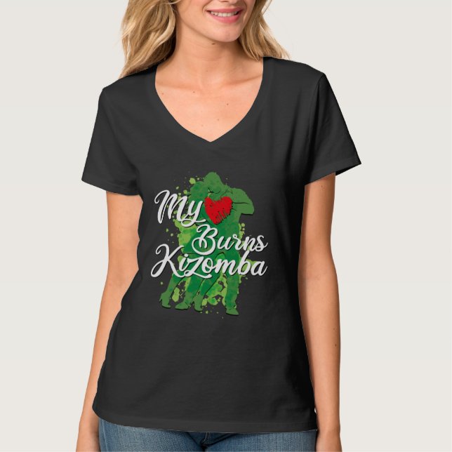 T-shirt I love Kizomba Latin America Bachata dance lessons (Devant)
