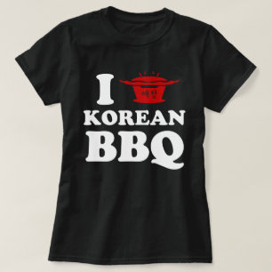 T-shirt I Love Korean BBQ (고 기 구 이)