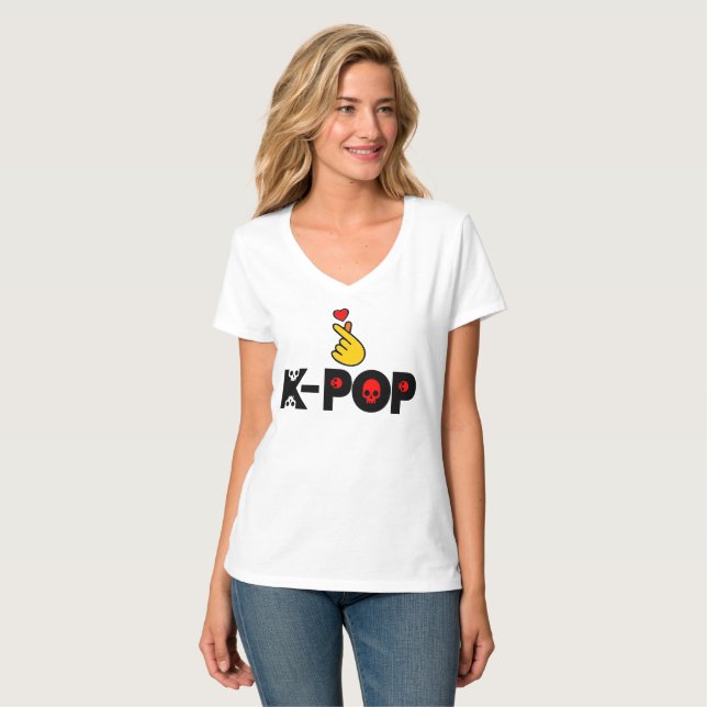 T-shirt I Love KPop Classic équipé Fabulous Ultra light (Devant entier)