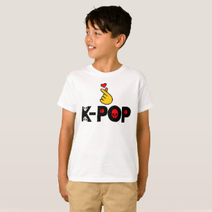 T-shirt I Love KPop Coréen adorable doigt de coeur