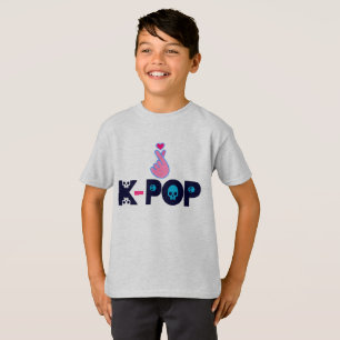 T-shirt I Love KPop Coréen adorable doigt de coeur