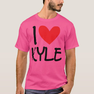 T-shirt I Love Kyle Nom Hommes Personnalisés Guy BFF Ami H