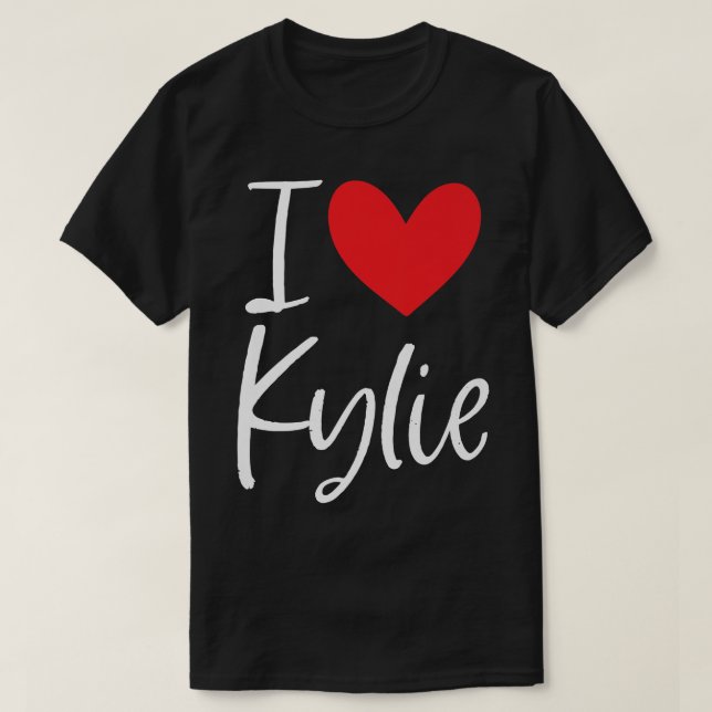 T-shirt I Love Kylie Nom Fille Personnalisée Femme Bff Fri (Design devant)