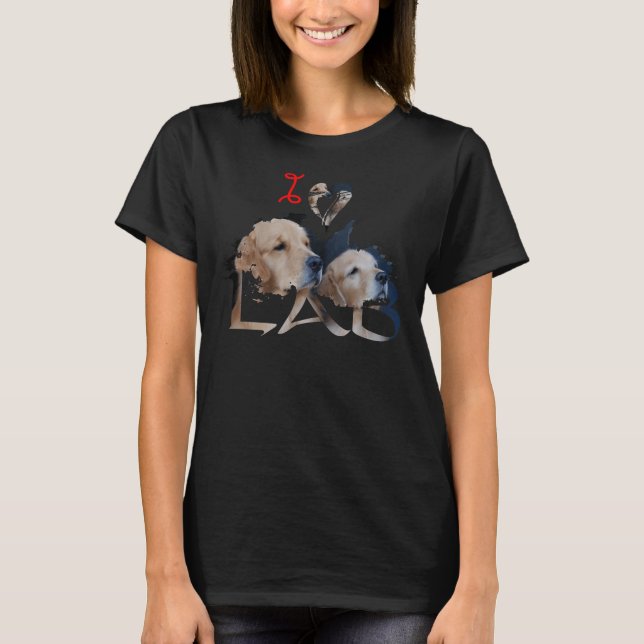 T-shirt I Love Lab Labrador Retriever Lab (Devant)