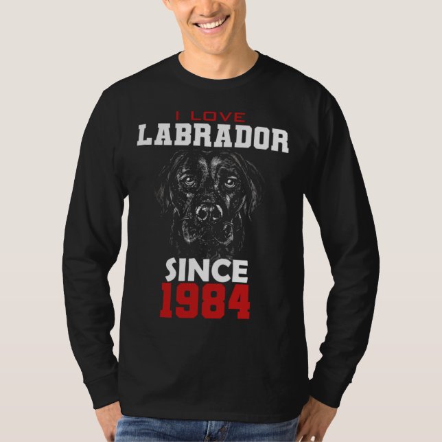 T-shirt I love labrador since 1984 (Devant)