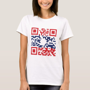 T-shirt I Love Laos (Khoy Huk Lao) Drapeau QR Code Geek