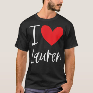T-shirt I Love Lauren Nom Fille Personnalisée Femme Bff Fr