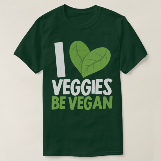 T-shirt I Love Légume Be Vegan Herbivore Vegetarian Vegan (Design devant)