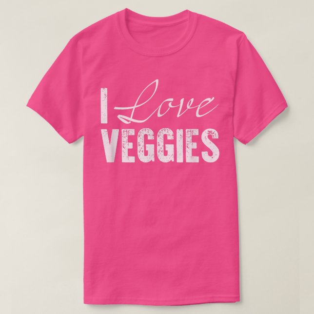 T-shirt I Love Légume Cool Végétariens Vegans (Design devant)