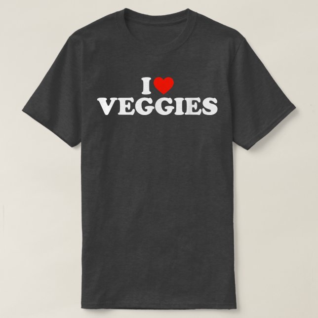 T-shirt I Love Légume Funny Végétarien I Love Légumes (Design devant)