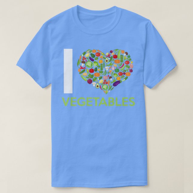T-shirt I Love Légumes Fruit Légumes végétariens (Design devant)