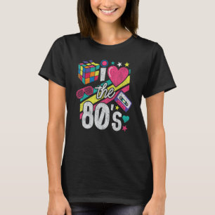 T-shirt I Love Les 80s Chemise 80s Vêtements pour Femmes H