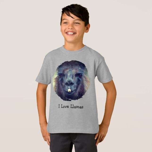 T-shirt I Love Llamas Farm Animal  (Devant entier)