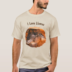 T-shirt I Love Llamas Farm Animal