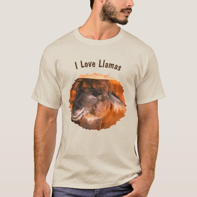 T-shirt I Love Llamas Farm Animal (Devant)