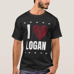 T-shirt I Love LOGAN Prénom Cool Heart Funny Personali