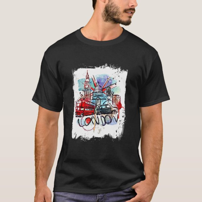 T-shirt I Love London Cool London Illustration Main tirée (Devant)