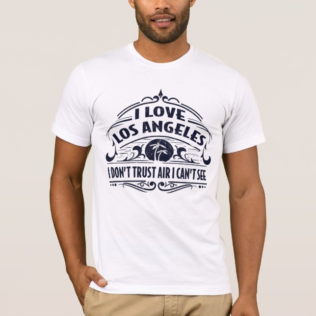 T-shirt I Love Los Angeles Smog (Devant)