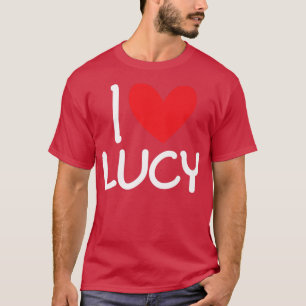 T-shirt I Love Lucy Nom Hommes Personnalisés Guy BFF Ami H